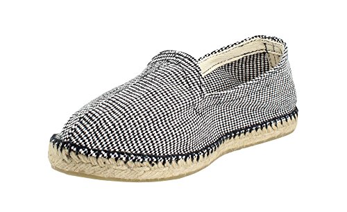 Alpargata Espiga Pata de Gallo Negro Hombre (Talla 42)