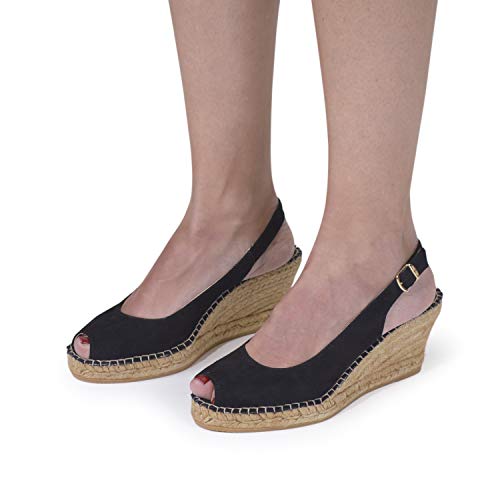 Alpargata para Mujer en Ante - CALPE Negro, 39 EU