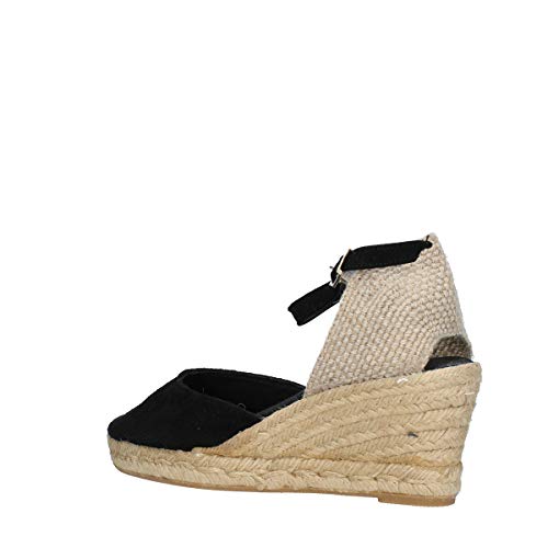 Alpargata para Mujer en Ante - Lloret-5 Negro, 39 EU