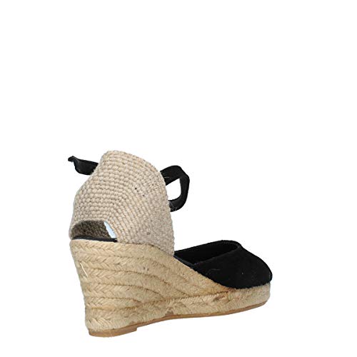 Alpargata para Mujer en Ante - Lloret-5 Negro, 39 EU