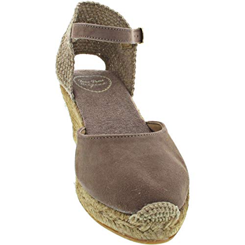 Alpargata para Mujer en Ante - Lloret-5 Taupe, 39 EU