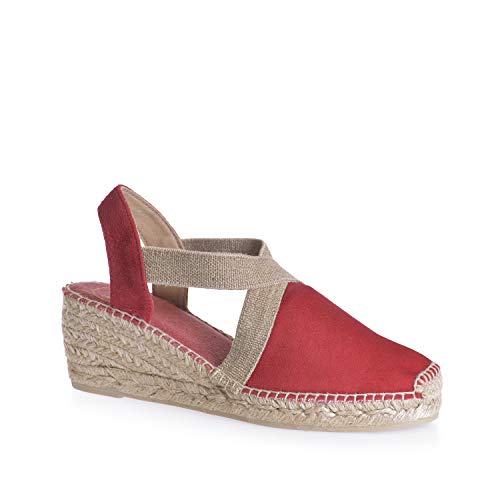 Alpargata para Mujer en Ante - Tona Rojo, 37 EU