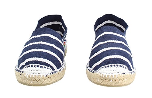 Alpargata Plana Rayas 48 Marino Blanco (Talla 38)