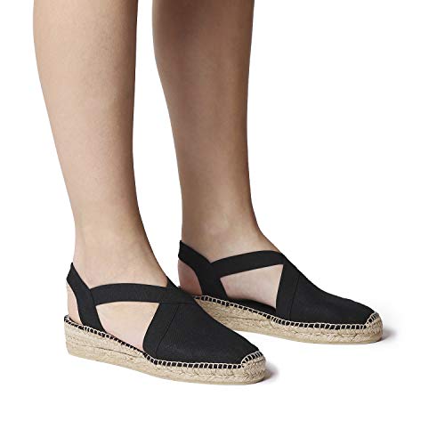 Alpargata Vegana para Mujer en Tejido - Verona Negro, 36 EU