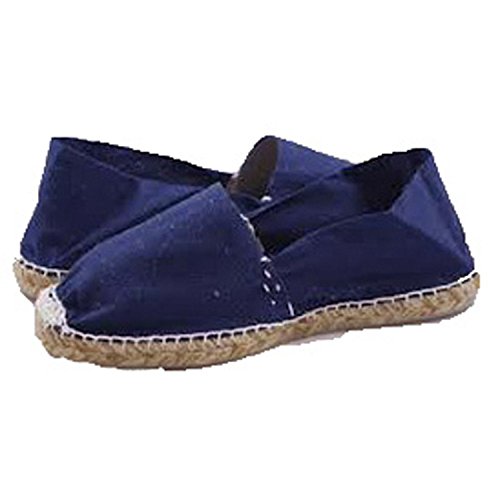 Alpargatas de Esparto Plana Made in Spain en Azul Marino Talla 40