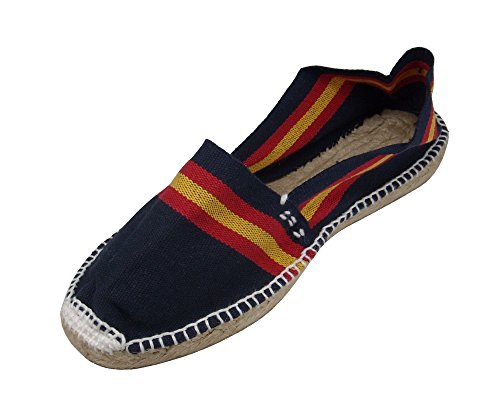 Alpargatus - Alpargata Plana Rayas con Bandera España, Mujer, Azul Marino, 42 EU