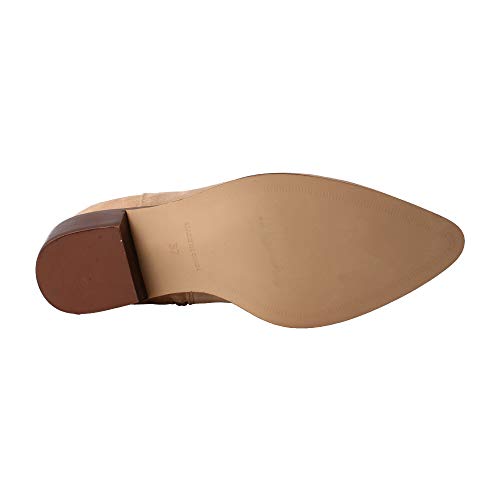 ALPE 4578 - Botin Tejano DE Ante Arena con Dibujo PESPUNTEADO para Mujer Color: Beige Talla: 40 EU