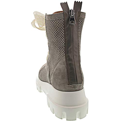 ALPE 4628 - Bota Estilo Militar con Cordones Y Cremallera Interior para Mujer Color: Mostaza Talla: 37