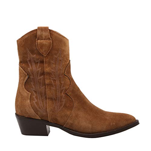 Alpe, Botas Camperas Marrones de Piel para Mujer, 38