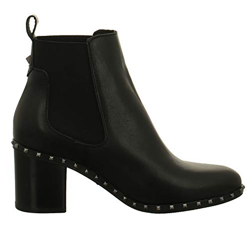 Alpe, Botines Negros de Piel con Tachuelas para Mujer, 37