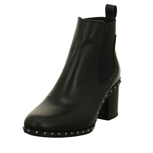 Alpe, Botines Negros de Piel con Tachuelas para Mujer, 37