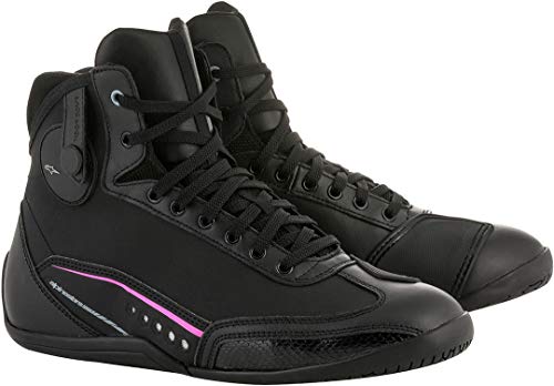 Alpinestars Stella AST-1 DryStar - Botas para mujer (talla 6 = 37,5), color negro y fucsia