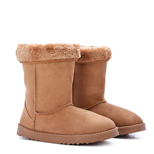 Altamoda Botas Australianas de Antelina con Forro de Pelo (38)