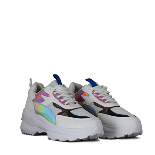 Altamoda Zapatillas Deportivas Plataforma para Mujer Blancas (38)