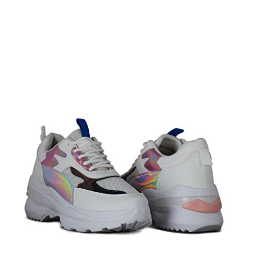 Altamoda Zapatillas Deportivas Plataforma para Mujer Blancas (38)
