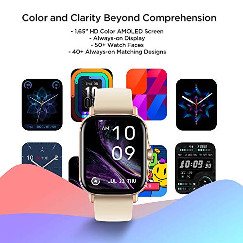 Amazfit GTS 2 Smartwatch Reloj de Pulsera Inteligente con Llamada Bluetooth 90 Modos Deportivos Monitor de saturación de oxígeno Sangre y de Frecuencia Cardíaca Almacenamiento de música de 3 GB Oro