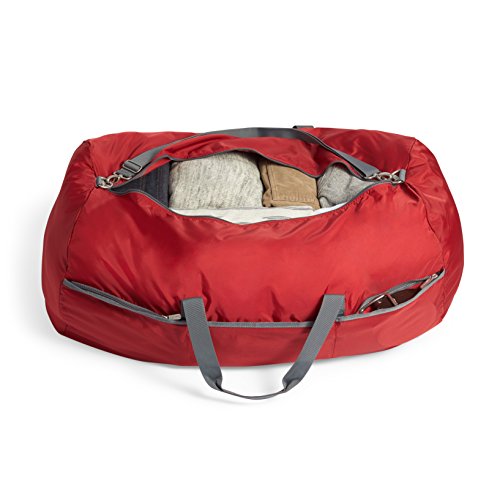 Amazon Basics - Bolsa grande de viaje/deporte (lona, 98 l), color rojo