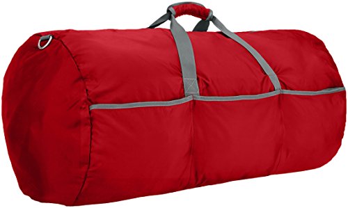 Amazon Basics - Bolsa grande de viaje/deporte (lona, 98 l), color rojo