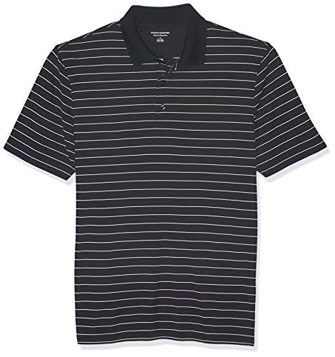 Amazon Essentials – Polo de golf de corte recto y secado rápido para hombre, Negro (Black), US XL (EU XL-XXL)
