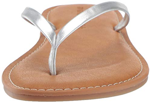 Amazon Essentials – Sandalias de dedo para mujer, Plateado, 38 EU