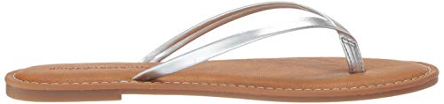 Amazon Essentials – Sandalias de dedo para mujer, Plateado, 38 EU