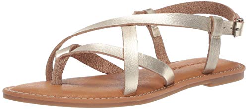 Amazon Essentials Shogun Women's Casual Strappy Sandal Sandalia con Pulsera, Dorado (Gold), (Talla del Fabricante: 5 B Us)