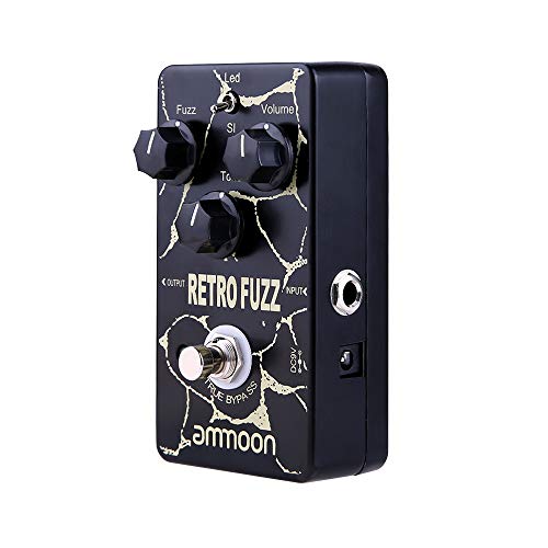 ammoon RETRO FUZZ Pedal de Efecto de Guitarra Analógica Fuzz 2 Modos True Bypass Shell de Aleación de Aluminio