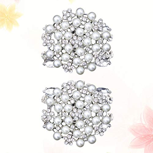 Amosfun 2 piezas clips de zapatos de diamantes de imitación moda diamante cristal hebillas de zapatos decoración de zapatos perlas adorno de zapatos para novia de fiesta