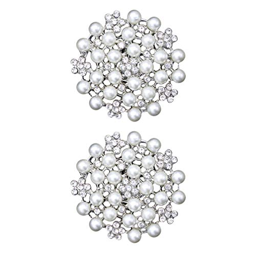 Amosfun 2 piezas clips de zapatos de diamantes de imitación moda diamante cristal hebillas de zapatos decoración de zapatos perlas adorno de zapatos para novia de fiesta
