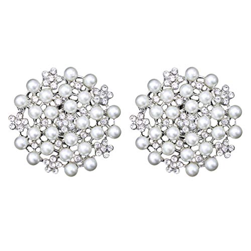 Amosfun 2 piezas clips de zapatos de diamantes de imitación moda diamante cristal hebillas de zapatos decoración de zapatos perlas adorno de zapatos para novia de fiesta