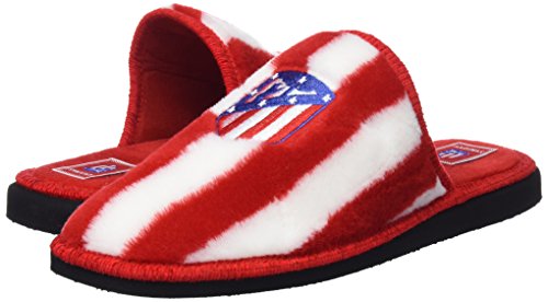 Andinas, Zapatillas de casa Unisex, Multicolor (RAYAS BLANCO-ROJO BORD. ATCO. MADRID), 39 EU