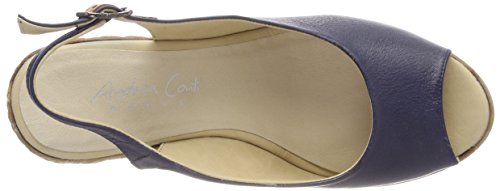 Andrea Conti 1675710, Sandalias Abiertas. Mujer, Azul Oscuro, 42 EU