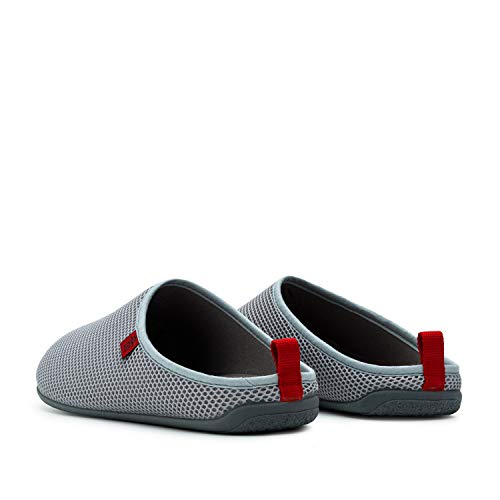 Andres Machado - Zapatillas de Estar por casa para Hombre y Mujer de Verano - Dynamic-Spring- Slippers - para Unisex Adulto - Suela de Goma Vulcanizada Resistente y Antideslizante. Gris, EU 42