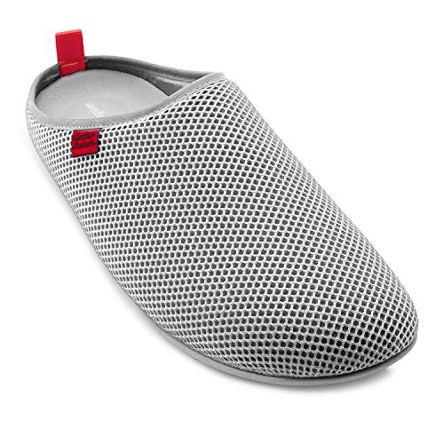 Andres Machado - Zapatillas de Estar por casa para Hombre y Mujer de Verano - Dynamic-Spring- Slippers - para Unisex Adulto - Suela de Goma Vulcanizada Resistente y Antideslizante. Gris, EU 42