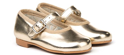 ANGELITOS Bailarinas Para Niñas Mod.1854, Calzado infantil Made In Spain (22, Platino)