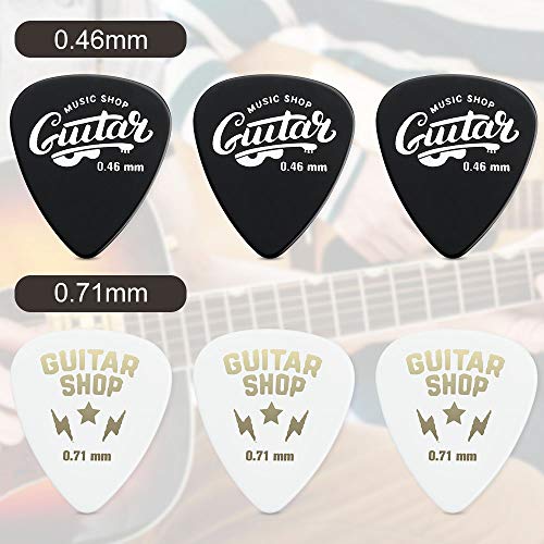 Anpro Cejilla Guitarra,Capo Guitarra,Cejilla Guitarra Acustica,Clasica,Electrica,Española,Ukelele,Folk,Cejilla Negra con 6 Púas