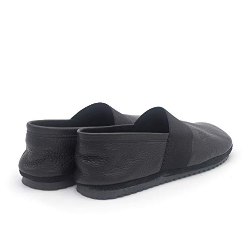 Apache Negro 40 EU - Zapato mocasín cómodo - Piel ecológica - Muy Ligeros y Flexibles - Pies delicados - Calzado antialérgico - Ancho Especial - Unisex - Hombre y Mujer