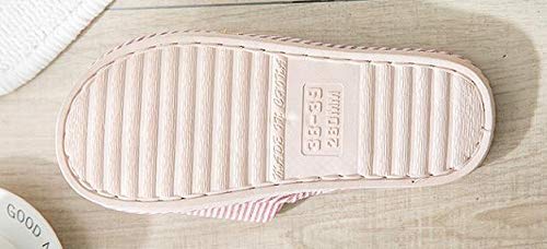 APIKA Mujeres y Hombres Zapatillas de Punta de Lino de algodón con luz Suave Abierta Zapatillas de casa cómodas y Transpirables Antideslizantes para Interiores y Exteriores, Color Armada, 42/43 EU