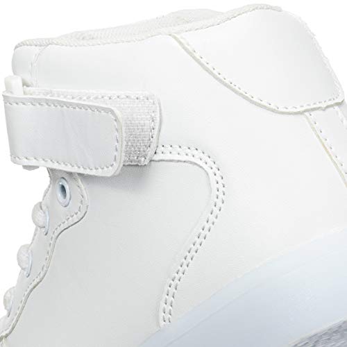 APTESOL Niños Juventud LED Light up Trainers Niños Niñas High Top Cool Intermitente Zapatos Unisex Zapatillas [Blanco, EU28]