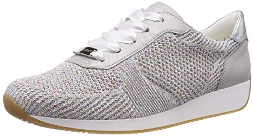 ara Lissabon 1224027, Zapatillas Mujer, Gris (Candy-Weiss, Sasso/Silber 21), 37 EU