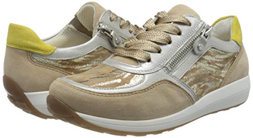 ARA Osaka, Zapatillas Mujer, Braun Camel-Secador de Pelo, Color Dorado y Amarillo, 37.5 EU