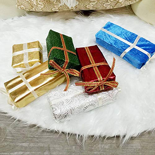 Árbol de Navidad Blanco Falda de Felpa Adornos para el árbol de Vacaciones Decoración para la decoración de Navidad Suministros (122 cm)