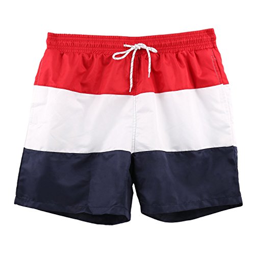 Arcweg Bañador Hombre Chico Playa Poliéster Pantalon Corto Hombre Deporte Secado Rápido Bañadores Natacion Ligero Moda Shorts Rojo XL(EU)