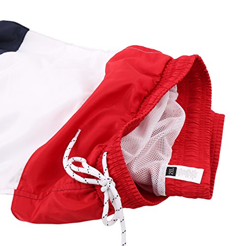 Arcweg Bañador Hombre Chico Playa Poliéster Pantalon Corto Hombre Deporte Secado Rápido Bañadores Natacion Ligero Moda Shorts Rojo XL(EU)