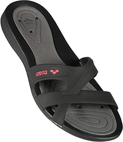 Arena Athena Woman Hook Zapatos de Playa y Piscina, Mujer, Negro (Black/Deep Grey 055), 36 EU
