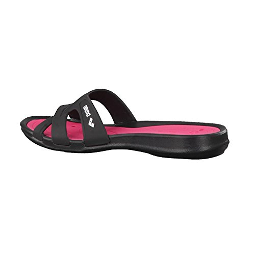 Arena Athena Woman Hook, Zapatos de Playa y Piscina para Mujer, Multicolor (Black/Fuchsia 509), 39 EU