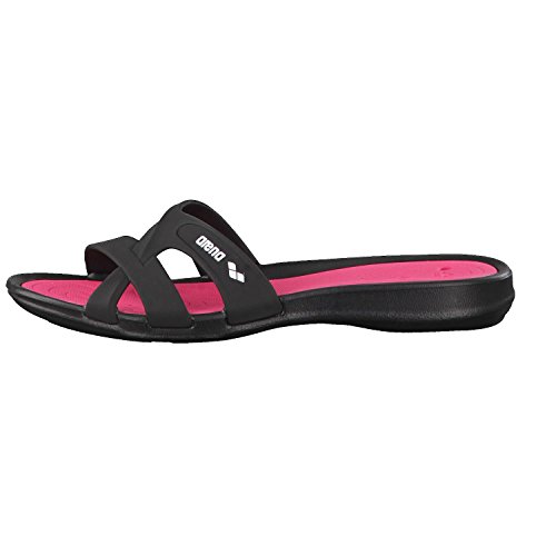 Arena Athena Woman Hook, Zapatos de Playa y Piscina para Mujer, Multicolor (Black/Fuchsia 509), 39 EU