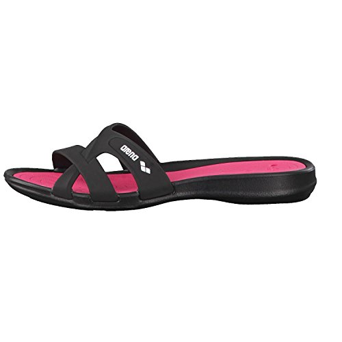 Arena Athena Woman Hook, Zapatos de Playa y Piscina para Mujer, Multicolor (Black/Fuchsia 509), 41 EU