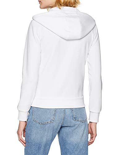 Armani Exchange Embossed Loog Hoodie suéter, Blanco (Optic White 1000), Small para Mujer