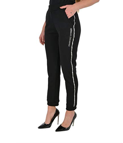 Armani Exchange Skinny Fit Jeans Pantalón Deporte, Negro, S para Mujer